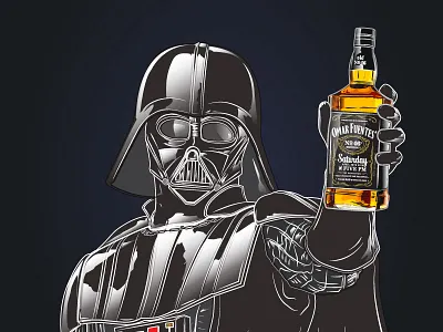 Darth Vader Birthday Invitation birthday bottle dark side darth vader disney force invitation jack daniels lucasfilm sith skywalker star wars