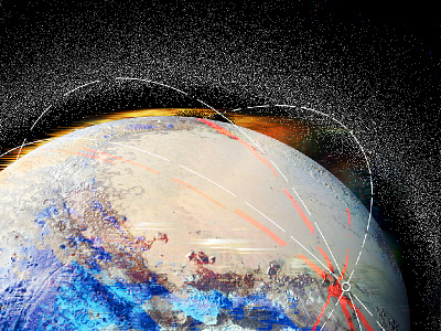 Distant 5min color channel glitch glitch art moon pixel planet pluto rgb