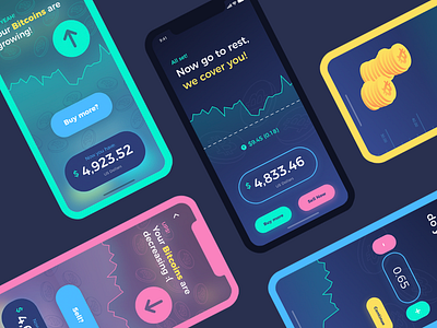 My entry for the #AdobeXDUIKit Contest adobe xd app bitcoin colors contest crypto currency iphone x ui