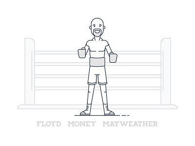 Floyd Money Mayweather 2d boxing character conor design fight flat floyd illustration mayweather money ufc