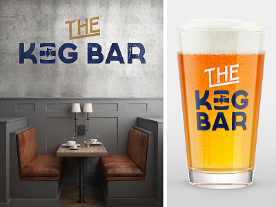 Keg Bar bar beer design illustration logo