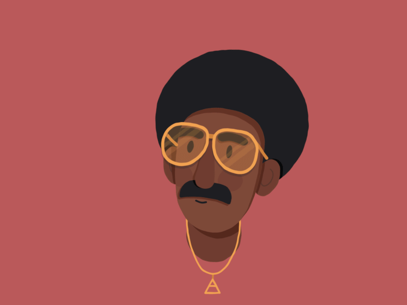 Stuntin' animation chain character gif loop sunglasses