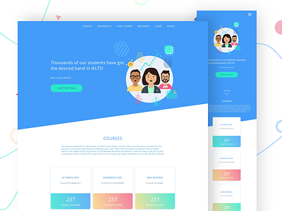 Landing page | selling courses branding design graphic mobile presentation responsive ui web design