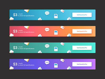 Go Pro Banner UI banner ui easelly go pro ui ui ux upgrade web banner