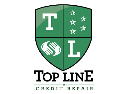 Top Line Credit Repair branding credit design for hire illustration logo repair