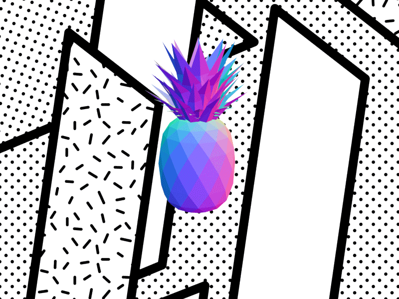 Neon pineapple 3d blender everyday neon pineapple