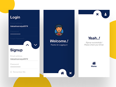 Concept Design of Login-Signup color concept creative design gradient login new professional signup ui