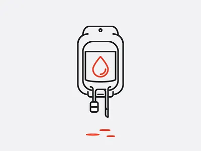 Bloodbag Line Art icon line art logo medical minimal vector