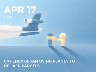 #Daily FedEx blue bolo cute daily fedex history illustration parcels plane