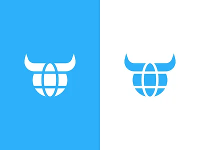bull / globe / logo design animal branding bull business cattle cow creation delivery export food global globe horns identity import logo meat sales trade world