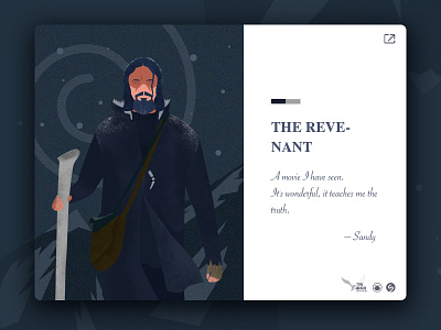 the movie I have watched before, which named "The Revenant". colors illustrations ui web