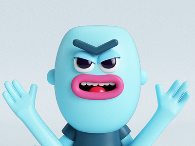 Blue Monday. 3d 3d design blue monday c4d character character design davegamez design graphic graphicdesign illustration render