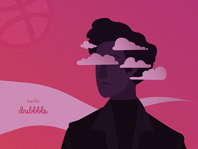 Hello Dribble dribbble hello illustration