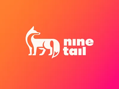 Nine Tail Logo animal chinese fox logo nine tail ninetales spirit 九尾狐