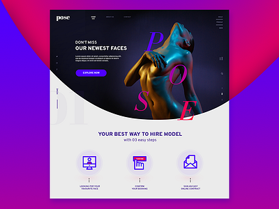 POSE website concept concept graphicdesign ui uxui website