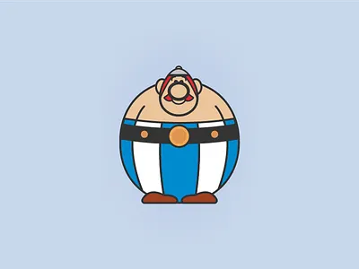 O is for Obelix 36daysoftype asterix design digital graphic illustration lettering minimal obelix typography vector