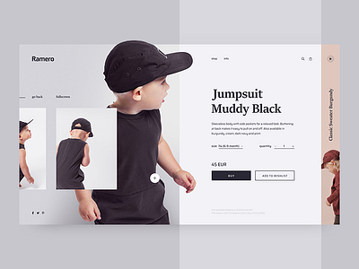 Ramero - Stylish Children's Clothes child clothes concept design desktop fullscreen minimal product ui ux web