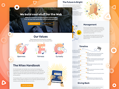 Corporate Website blue corporate design graphics illustration landing orange ui ux vector web website