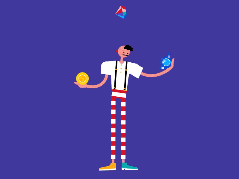 Juggler circus coins cryptocurrency juggler juggling