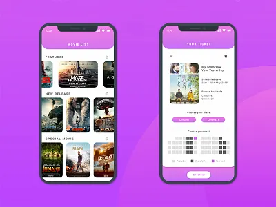 Day 003 - Movie Reservation App app clean movie reservation simple ui