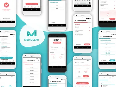 Mediclear app • Efficiency & safety at the hospital android app application health interaction interface medical mobile nurse tech ux