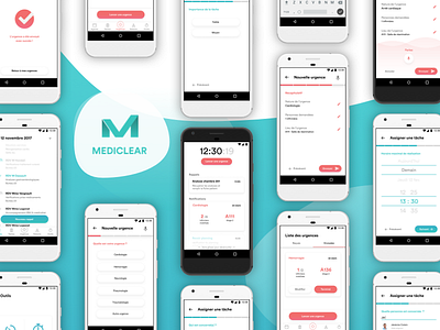 Mediclear app • Efficiency & safety at the hospital android app application health interaction interface medical mobile nurse tech ux