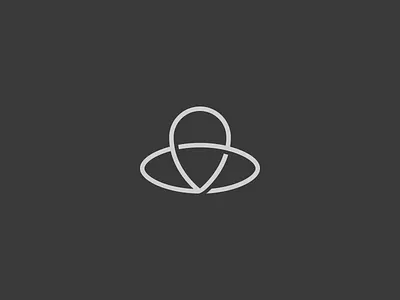 Landmark area icon landmark logo oneline pointer simple symbol