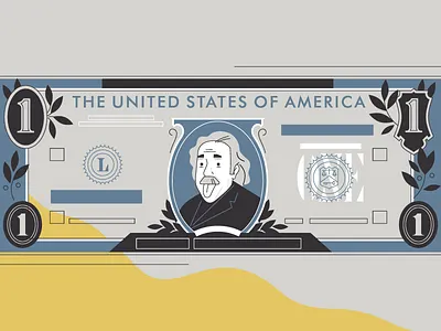 Albert Einstein albert einstein animation dollar illustration man motion design stolz trendy butler