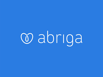 Abriga Logo & Wordmark corporate heart icon logo mark oneline rounded wordmark