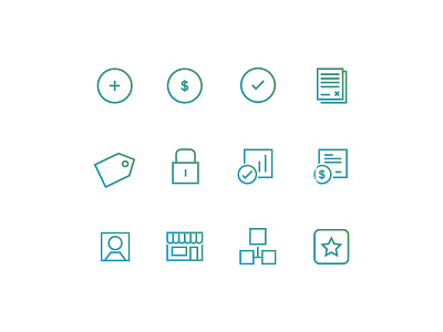 Web Icons gradient iconography icons illustration ui