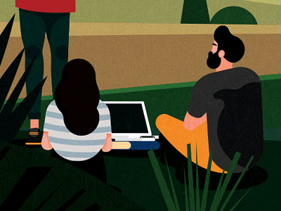 Students america colour editorial illustration language learn plants student teach university