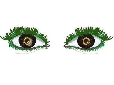 Eye plant graphics illustration sketch
