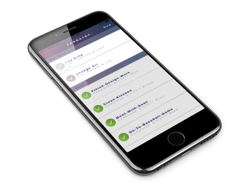 To-do list animation app framer list principle prototype tasklist tasks todolist ux