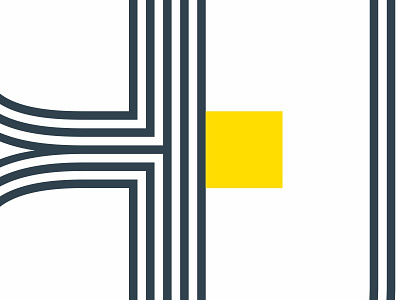 Concept Logo Detail abstract point cube rectangle strokes yellow