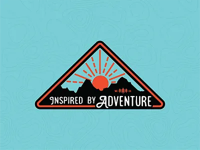 Inspired by Adventure badge branding logo merica mountains outdoors