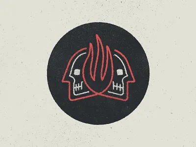 BYH Candle Co. candle face flame grit icon logo skulls wip