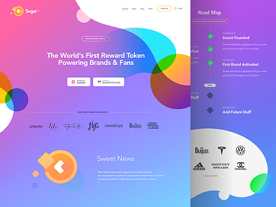 Sugar - Landing Page coin crypto desktop illustration landing mobile sweet web website