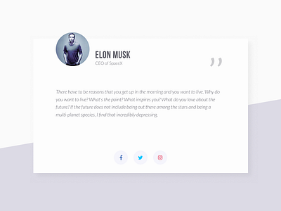 UI daily 039 - Testimonial 039 elon musk profile testimonial uidaily