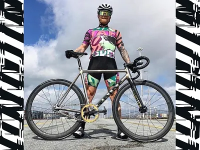 Collaboration with The Heavy Pedal x Tribe Bicycles bike branding collaboration cycling fixed gear fixie flat design logo vector