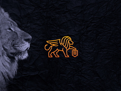 Tax Law Specialists accounting attorney brand law lion logo luxury orange power trust warm winged lion