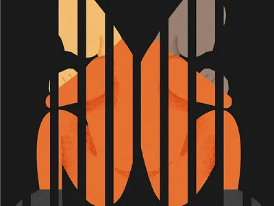 Prison Crowding cell grain illustration justice reform oklahoma photoshop prison social media texture uxui