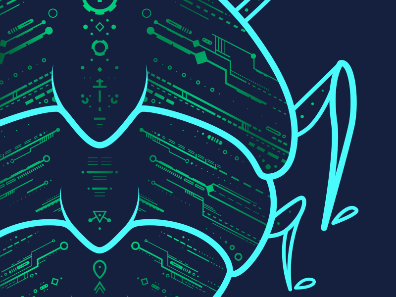 [WIP] Thrip Thrip Thrip animation board circuit crustation detail fan art gif glow line neon ornamentation pattern