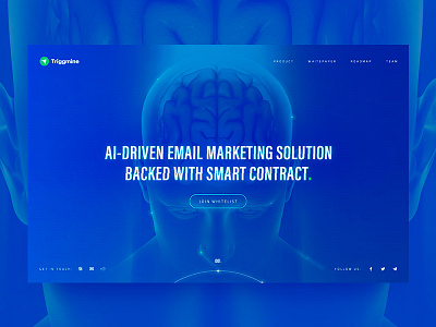 Triggmine ai blockchain brain crypto digital first page screen site web