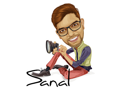 Sanal birthday caricature