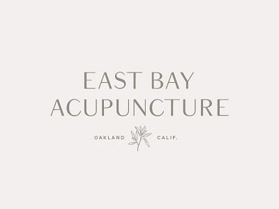 East Bay Acupuncture brand identity branding custom type logo logotype typography