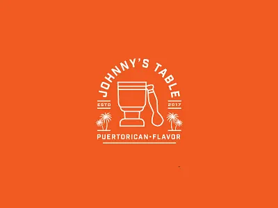 Johnny's Table badge brand identity branding food truck icon identity lettering logo logo design pilon puerto rico restaurant tampa typography vector vintage