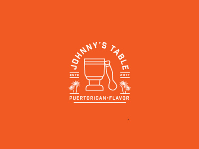 Johnny's Table badge brand identity branding food truck icon identity lettering logo logo design pilon puerto rico restaurant tampa typography vector vintage