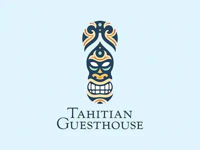 Tahitian Guesthouse | V1 brand identity branding design illustrated logo illustration logo tahiti tiki typography