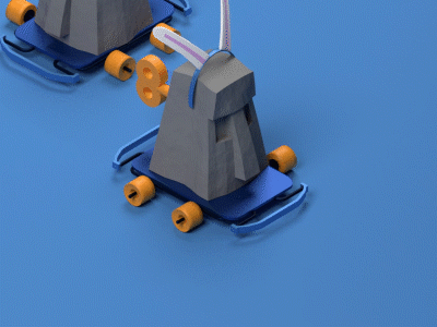 Easter Island Karts blue easter easter island karts statues wind up windup