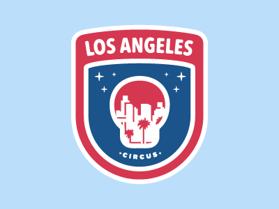 Circus Los Angeles Sticker 2 agency badge creative design graphic design icon illustration illustrator la los angles city skyscraper sticker